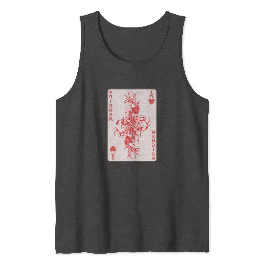 Folk Creature Wendigo Card Halloween Cryptid Tank Tops