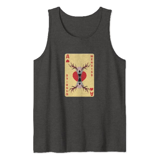 Folk Creature Card Wendigo Halloween Cryptid Tank Tops