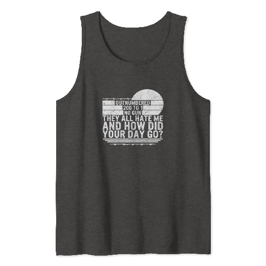 Correctional Officer Tank Tops, Out Numbered 200 To 1