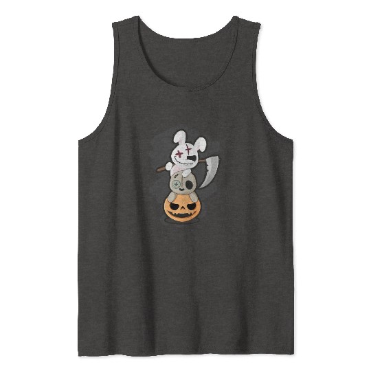 Grim Reaper Killer Bunny - Halloween Tank Tops