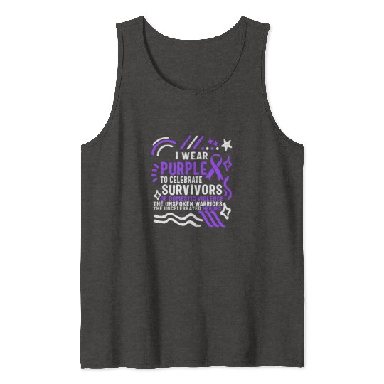 Domestic Violence Awareness Tank Tops, I Wear Purple