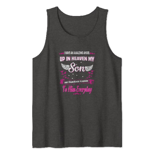 My Son Forever My Angel Sympathy In Loving Memory Tank Tops