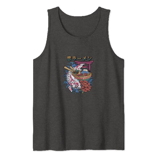Ramen Koi Fish Japan Tokyo Kawaii Tank Tops