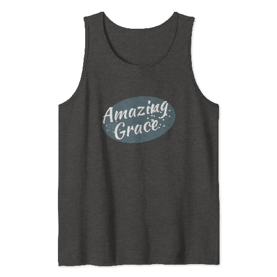 Amazing Grace Christian design Tank Tops