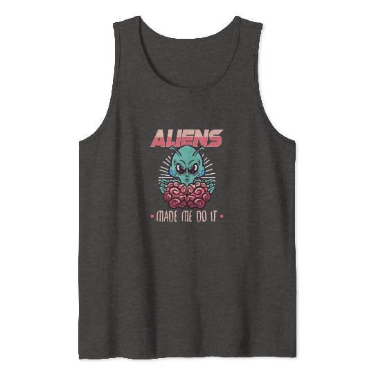Alien Extraterrestrial Area 51 UFO Space Geek Gift Tank Tops