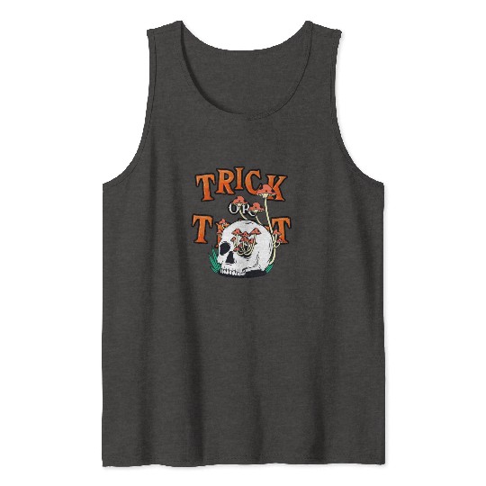 Trick or Treat People With Kindness Skeleton Hallo Tank Tops