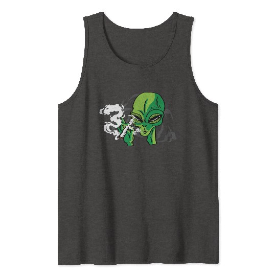 Alien Smoking Gangster Gift Tank Tops