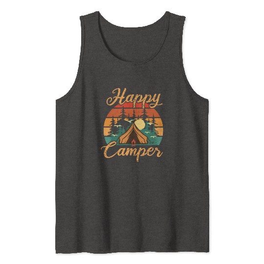 Camping love nature backpack camp with tent Tank Tops