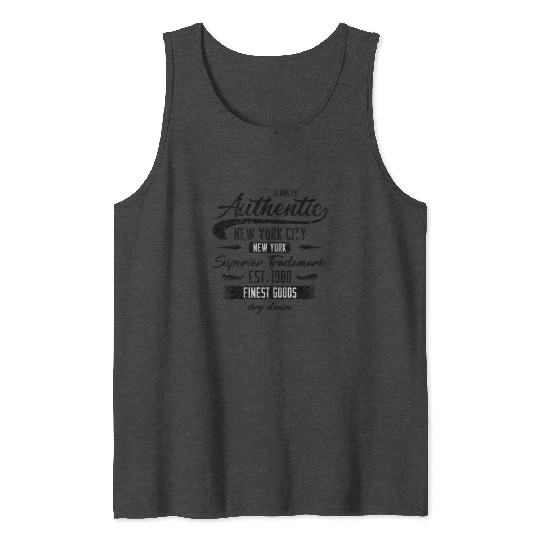 New York City Born In 1980 Vintage Birthday Tank Tops