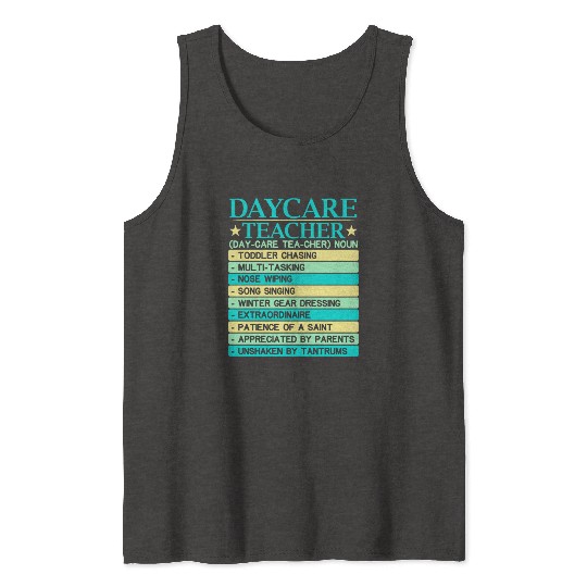 Daycare Teacher Childcare Educator Director Tank Tops