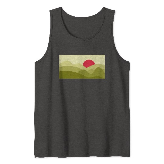 Minimalist Sun Lime Green Tank Tops