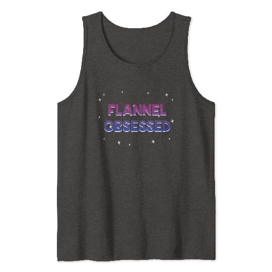 Flannel Obsessed Bisexual LGBTQ Bi Pride Outfit Tank Tops
