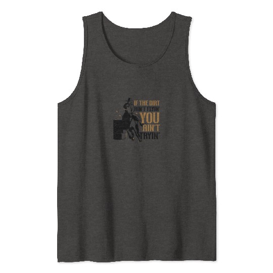 Barrel Racing Dirt Rodeo Equestrian Horse Barrel Tank Tops
