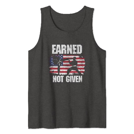 Earned Not Given! Karate Fighter Martial Arts Tank Tops