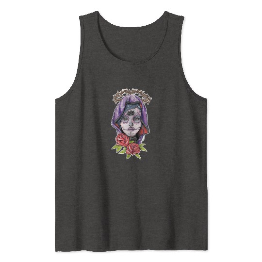Catrina - day of the dead mexico - halloween Tank Tops