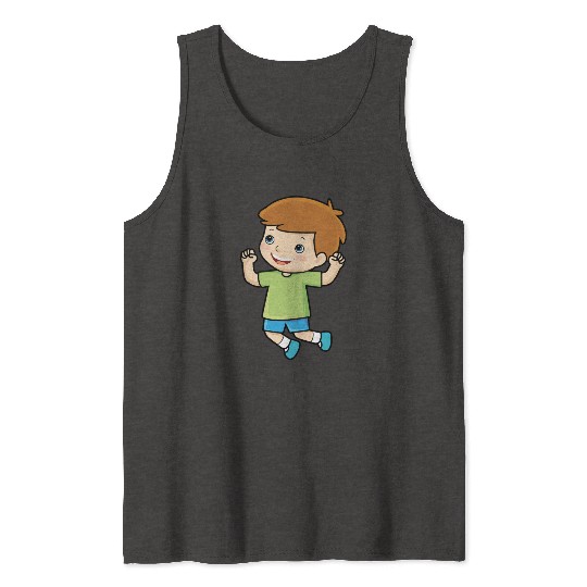boy jumps school enrollment joy kindergarten boys Tank Tops