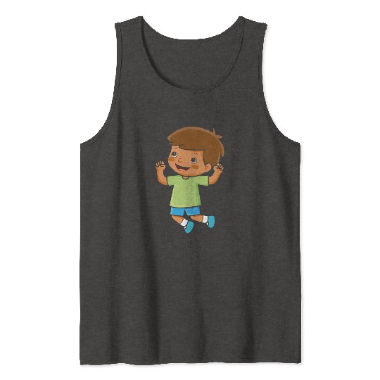 boy jumps school enrollment joy kindergarten boys Tank Tops