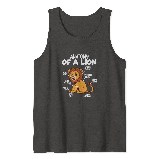 Anatomy Of A Lion Tank Tops