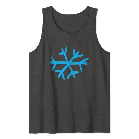 Blue Snowflake Tank Tops