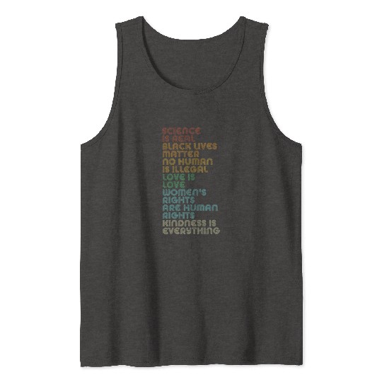 Vintage, Retro Science Is Real, Black Lives Matter Tank Tops