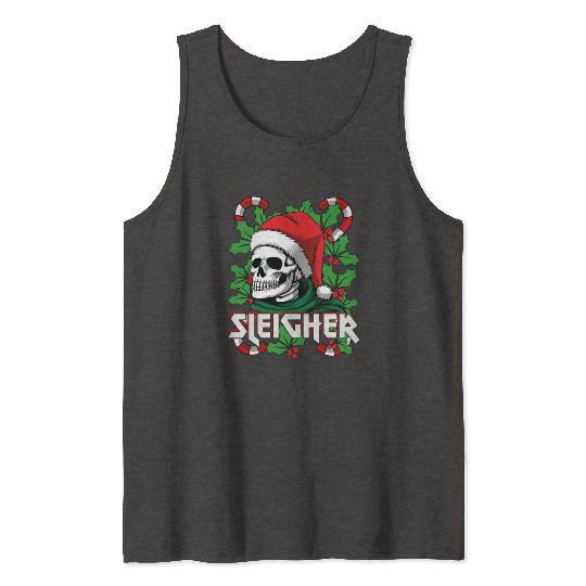 Sleigher Heavy Metal Santa Tank Tops