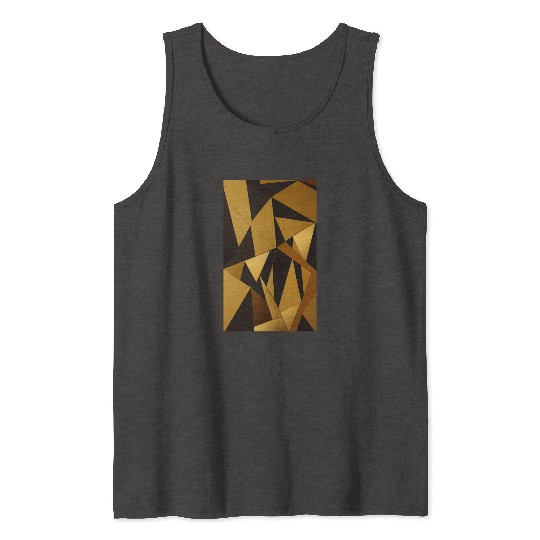 Black and Gold Minimalist Tank Tops