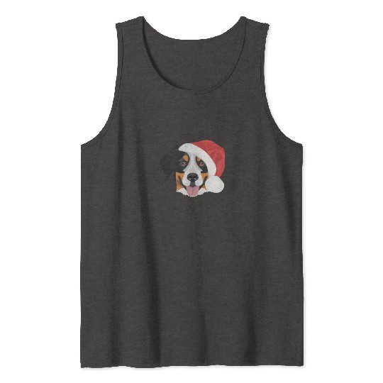 Bernese Mountain Dog Merry Christmas Tank Tops
