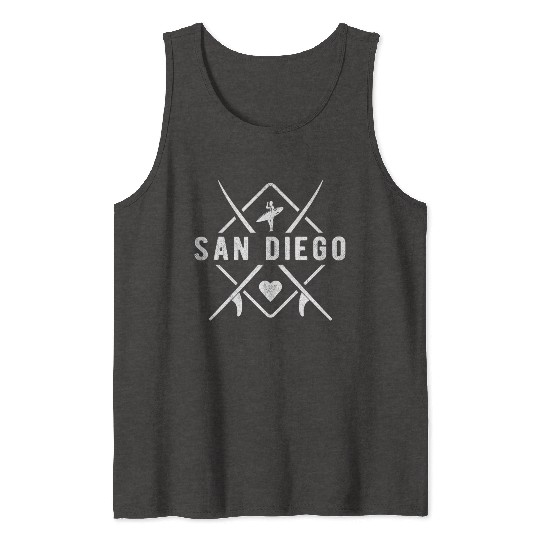San Diego California Surfing Tank Tops San Diego