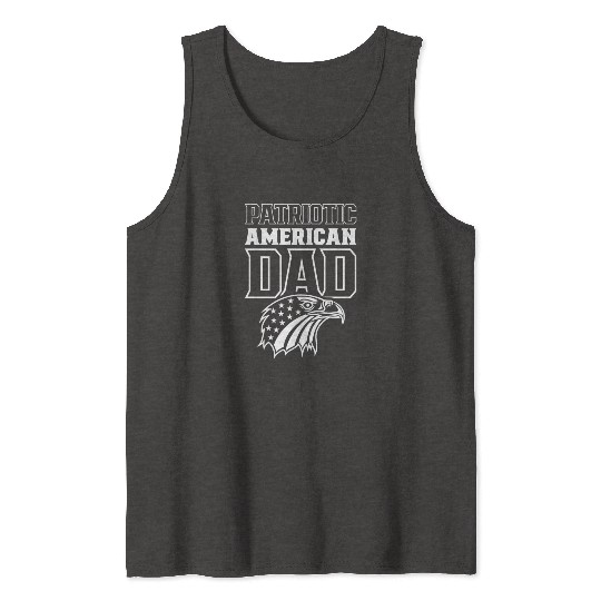 Patriotic American Dad Patriot US USA Tank Tops