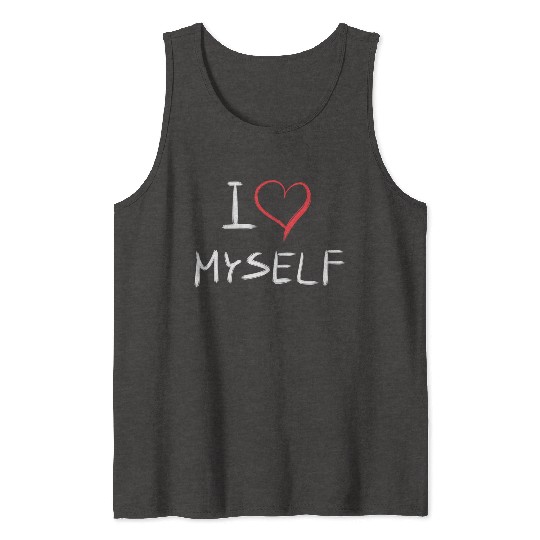 i love me heart text Tank Tops