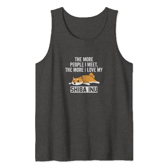 The More I Love My Shiba Inu Tank Tops