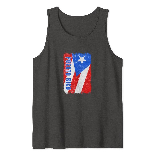 Puerto Rico flag Tank Tops