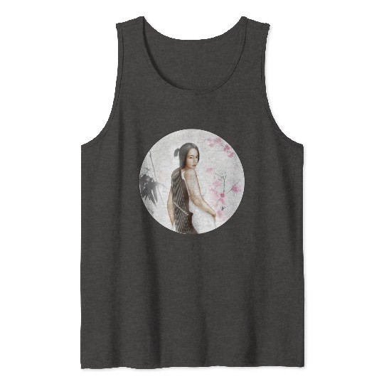 Illustration Logo - Bohemian Girl Tank Tops