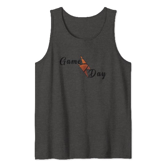 Game Day Basketball Lightning Bolt Tank Tops
