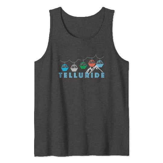 Colorado Ski Mountain Gondola Telluride Tank Tops