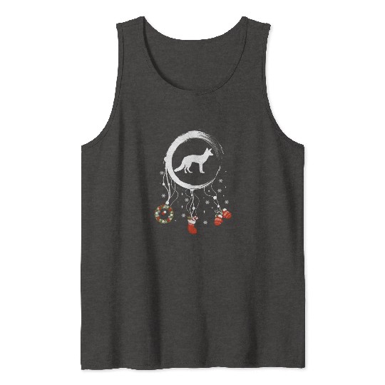 Winter dreamcatcher Christmas Fox Tank Tops