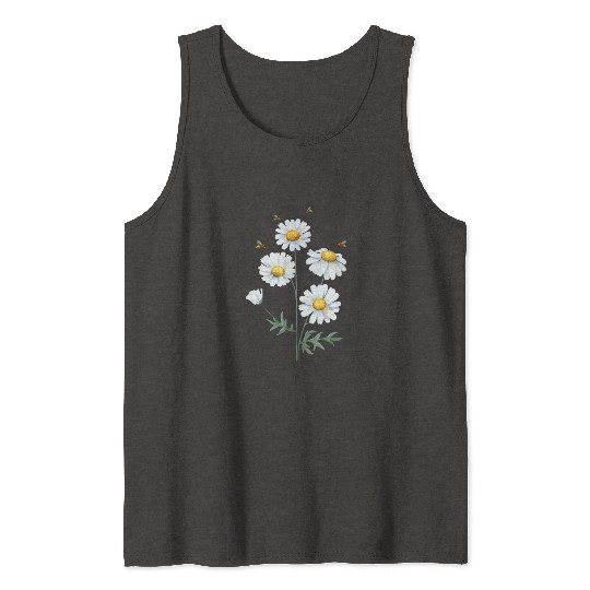 Marguerites Daisy Summer Daisies Flower Garden Tank Tops