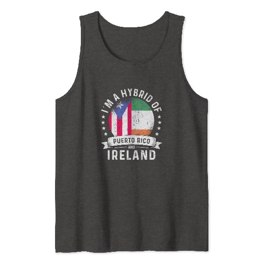 Puerto Rico Flag Ireland Grown Country Flags Tank Tops
