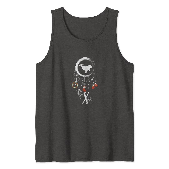 Winter dreamcatcher Christmas Dolphin Tank Tops