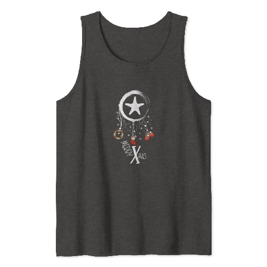 Winter dreamcatcher Christmas Starfish Tank Tops