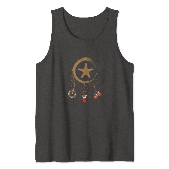 Winter dreamcatcher Christmas Starfish Tank Tops