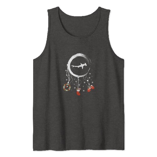 Winter dreamcatcher Christmas Hammerhead shark Tank Tops