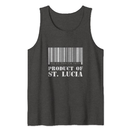 Product of St. Lucia (White) Tank Tops