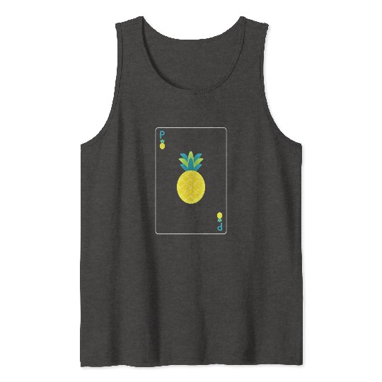 Open Faced Chinese Poker Pineapple Tank Tops