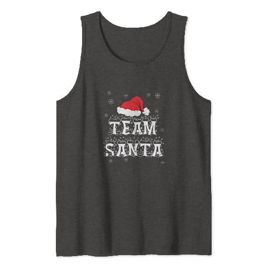 Team Santa Xmas Hat for Family Christmas Tank Tops