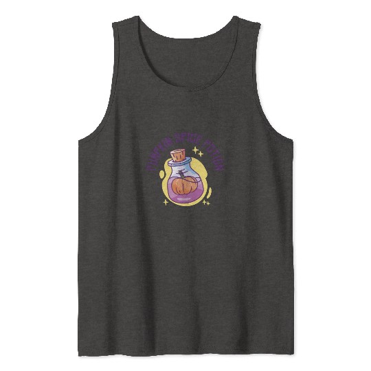 Pumpkin Spice Potion Coffee Enthusiast Halloween Tank Tops