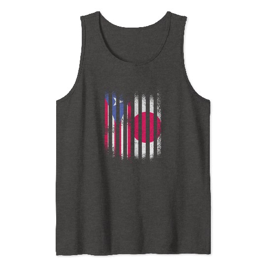 Puerto Rico Flag Japan Grown Country Flags Stripes Tank Tops