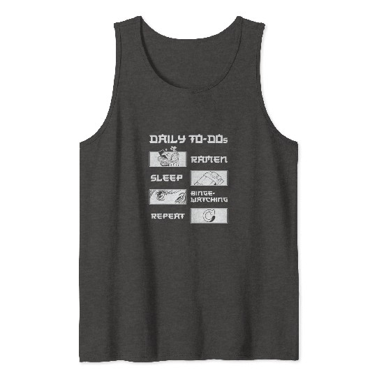 Movie Fan Daily Binge Watcher Ramen Lover Tank Tops