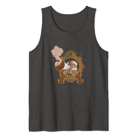 Lets get lit christmas Tank Tops