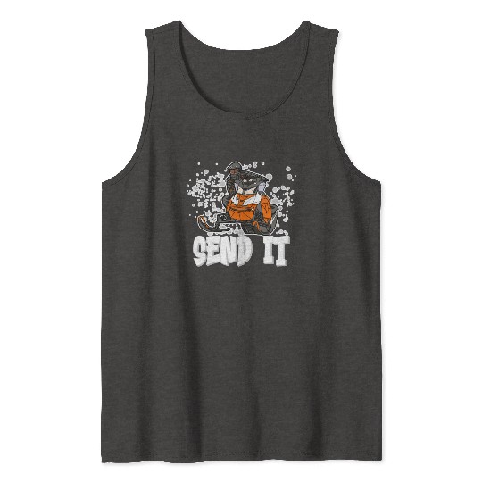 Send It Ride Like You Stole It Snowmobile Tank Tops